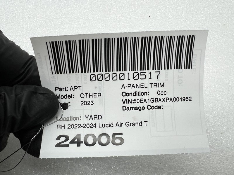 ⭕2022-2024 Lucid Air Passenger A-Pillar Cover Trim Upper Right OEM M11
