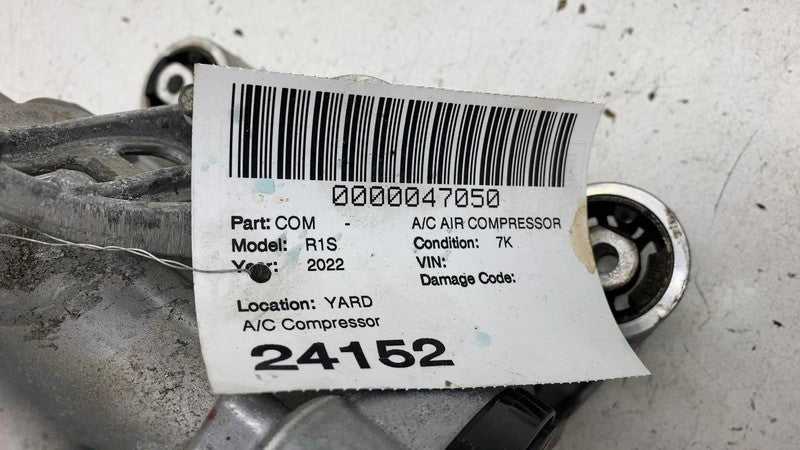 PT00050311 2022-2024 Rivian R1S Air Conditioning A/C Compressor Pump Unit w/ Mount Bracket