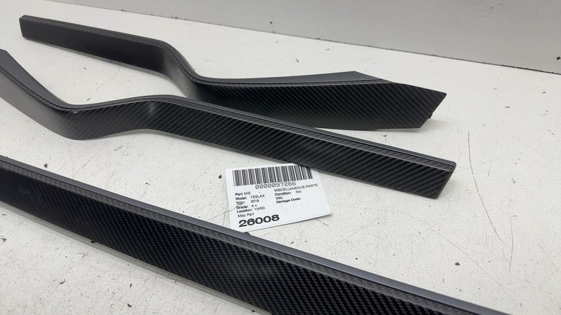 ⭕ 16-20 Tesla Model X SET of Front & Rear Left & Right Door Molding Tr