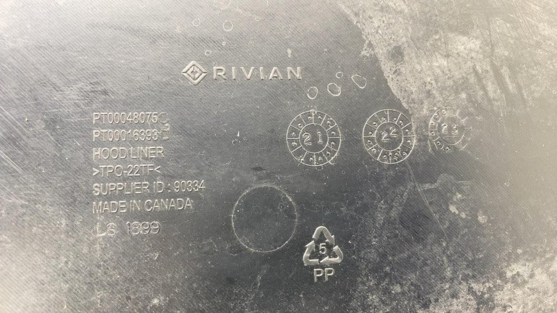 2022-2024 Rivian R1T R1S Hood Bonnet Sound Insulation Pad Cover OEM PT