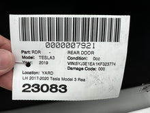 ⭕  2017-2020 Tesla Model 3 Rear Driver Side Door Shell Panel Left LH Black PBSB