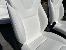 ⭕ 18-20 Tesla Model S Left & Right Front Bucket Seat + Rear 2nd Row Seat White