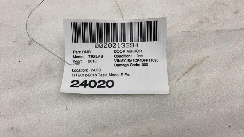 ⭕ 12-15 Model S Driver Side Rear View Door Mirror Left Black - PBSB 60