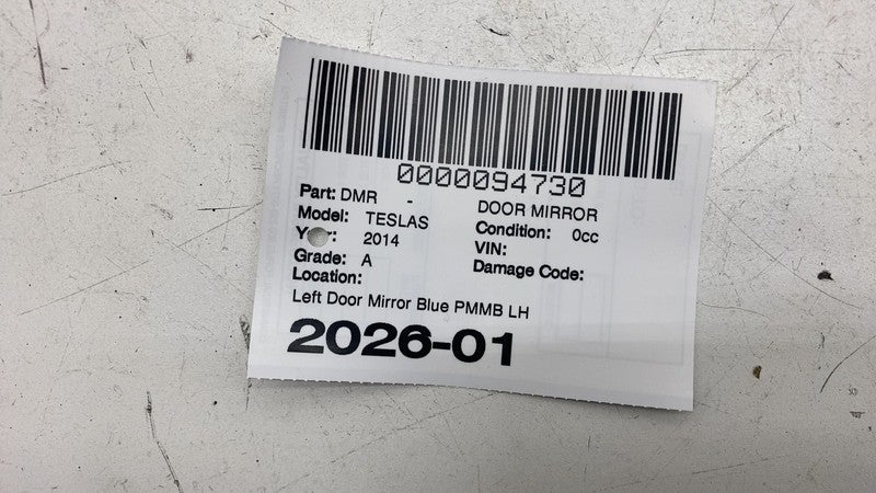 ⭕ 12-15 Tesla Model S Left Exterior Rear View Door Mirror Blue PMMB 60