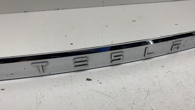 ⭕ 12-20 Tesla Model S Rear Liftgate Trunk Lid Chrome Trim Molding 1025