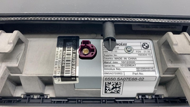 65505A07E68-02 ⭕2021-2023 BMW 530e Dashboard Center Navigation Information Touch Screen Display