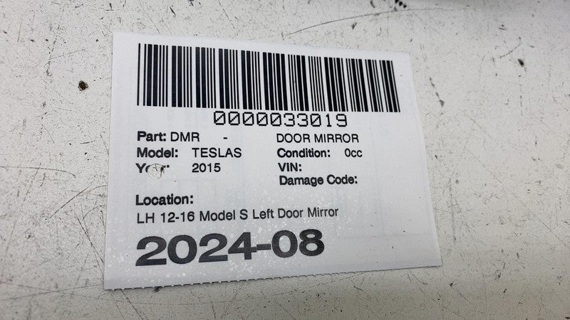 ⭕ 2012-2015 Tesla Model S Exterior Rear View Door Mirror Left White 60