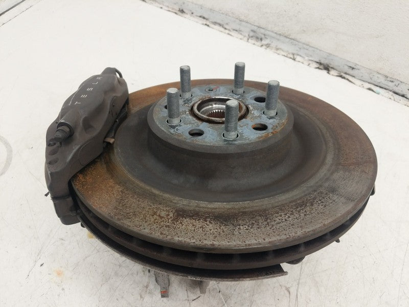 ⭕ 12-15 Tesla Model S MS Rear Left Spindle Knuckle Caliper Hub Disc Ro