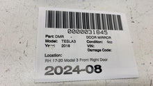 ⭕ 2017-2020 Tesla Model 3 M3 Right Exterior Rear View Door Mirror RH Silver PMSS