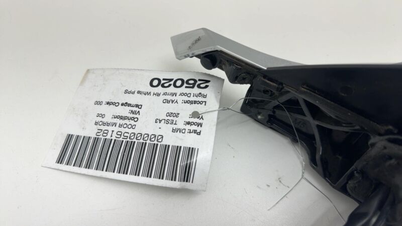 1110778-00-L ⭕ 17-20 Model 3 Right Exterior Rear View Door Mirror White - PPSW 1110778-00-L