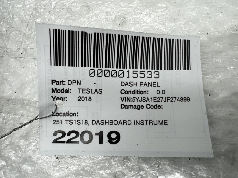 ⭕ 16-20 Tesla Model S Dashboard Instrument Panel Dash Top Pad Cover 10