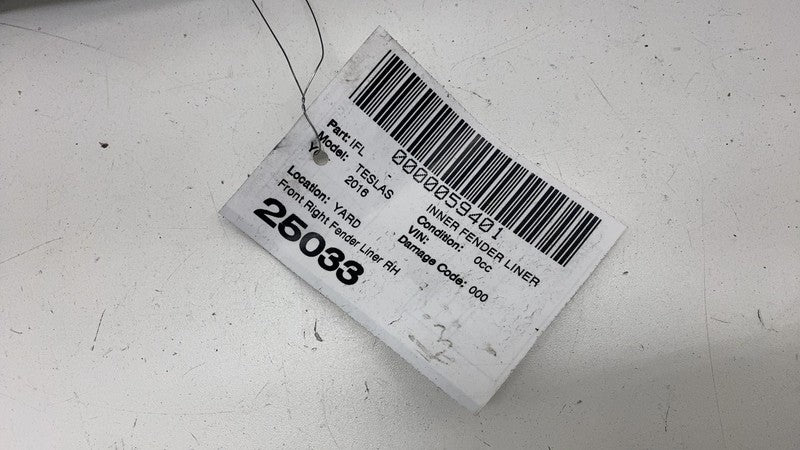 1063694-00-B ⭕ 16-20 Tesla Model S Front Right Wheel Fender Liner Splash Shield 1063694-00-B