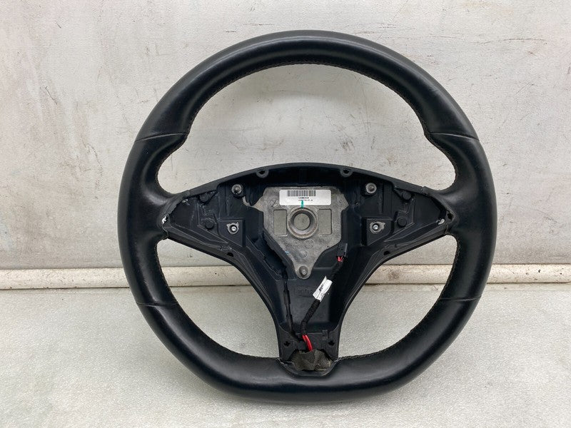 1036774-00-C ⭕ 12-15 Tesla Model S Driver Steering Wheel Heated Black Assembly 1036774-01-A
