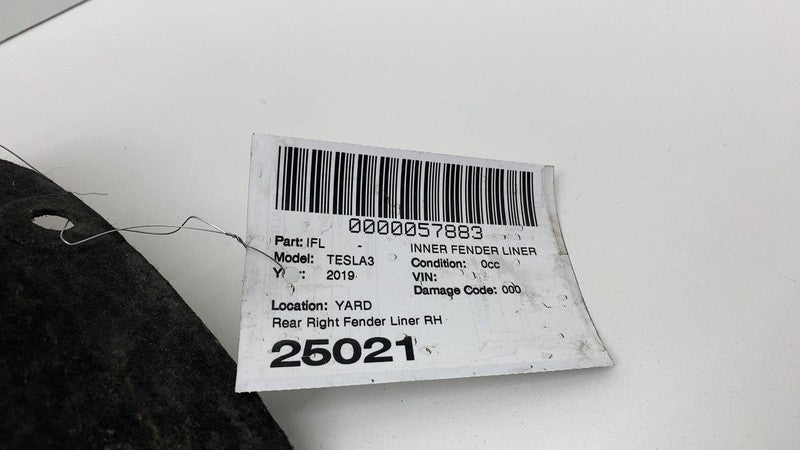 1081584-00-C ⭕ 17-23 Tesla Model 3 Rear Right Wheel Fender Liner Splash Shield 1081584-00-C