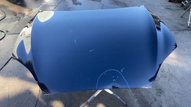 2012-2015 Tesla Model S Front Bonnet Hood Shell Panel w/ Insulation Liner - Blue