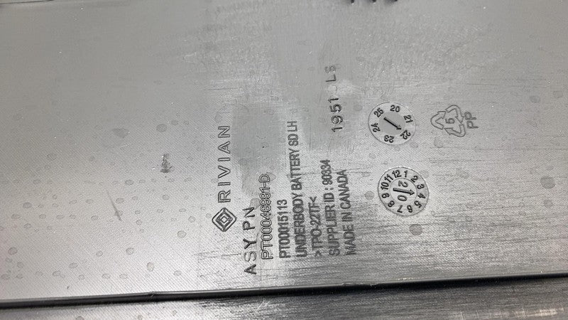 PT00046991-D ⭕ 22-24 Rivian R1T R1S Left Side Underbody Splash Guard Panel Cover PT00046991