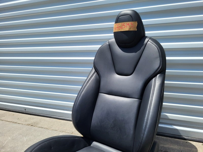 ⭕ 17-22 Tesla Model 3 Y Front Passenger Side 1st Row Seat Leather Black Right RH