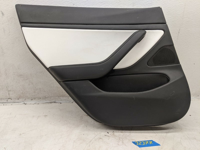 1105095 00 E ⭕2017-2020 Tesla Model 3 Rear Side Door Panel Trim Cover White Left 1105095-00-E