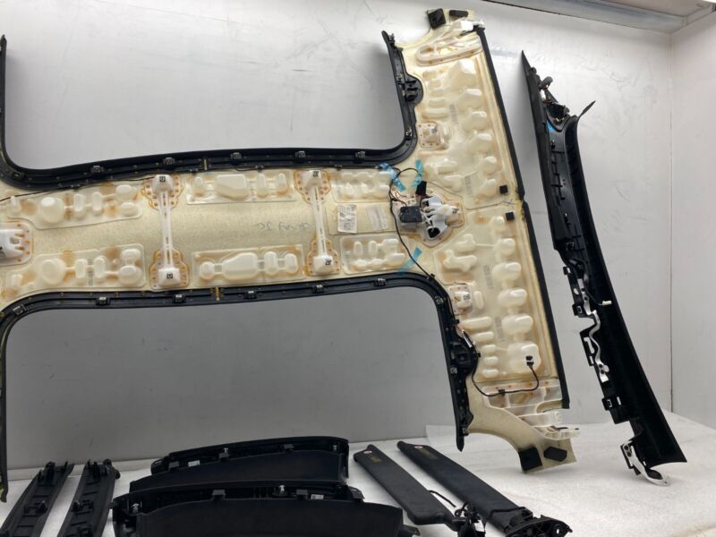Does Not Apply 2016-2020 Tesla Model X Headliner A-Pillar + Upper B-Pillar w/ Sunvisor & Bezel