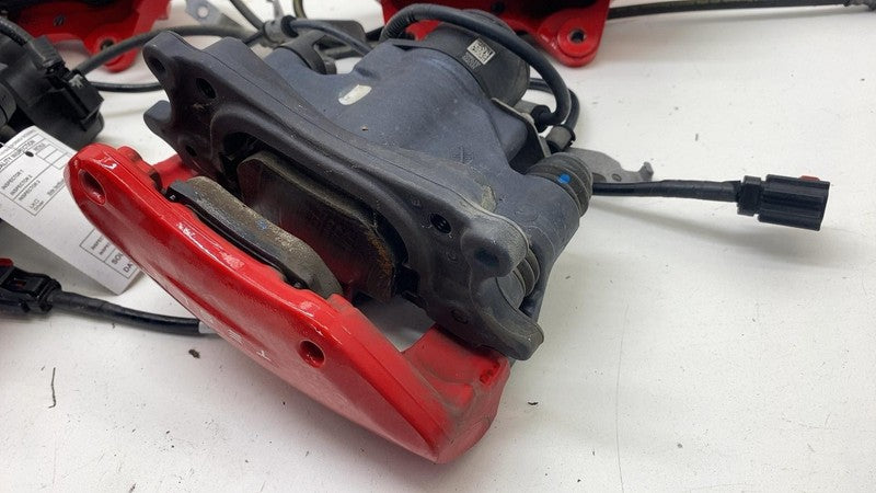 ⭕ 2020-2024 Tesla Model Y Set of 4 Front & Rear Brake Caliper Red Asse