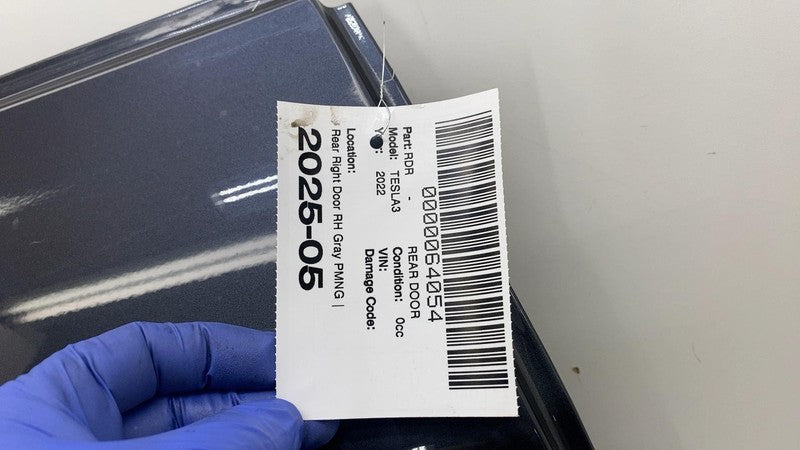 ⭕ 2017-2023 Tesla Model 3 Rear Passenger Side Door Shell Panel Right G