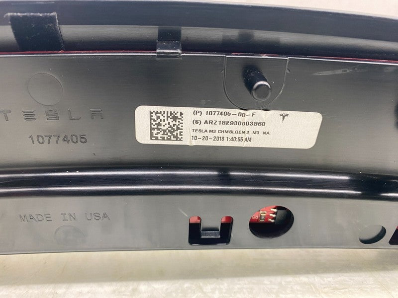 1077405 00 F ⭕ 17-23 Model 3 Rear Package Tray Lamp Inner 3rd Brake Stop Light 1077405-00-F