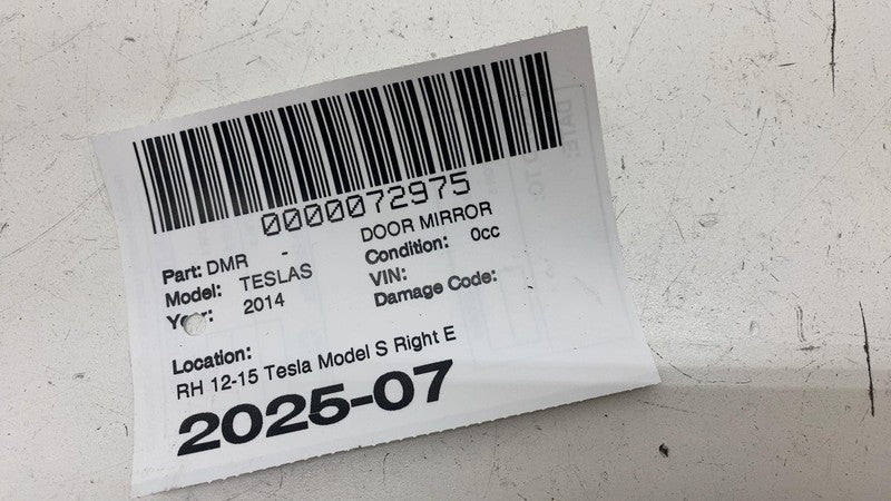 ⭕ 12-15 Model S MS Right Exterior Rear View Door Mirror White PPSW 600