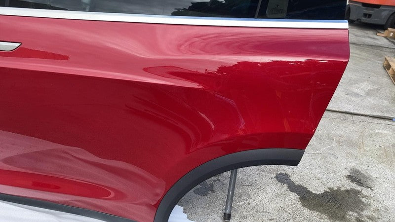 ⭕ 16-25 Tesla Model X Rear Left Falcon Door Shell Panel LH Red PPMR 10
