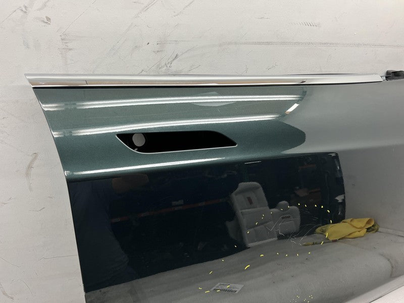 ⭕ 12-15 Tesla Model S Front Passenger Side Door Shell Panel Right Gree