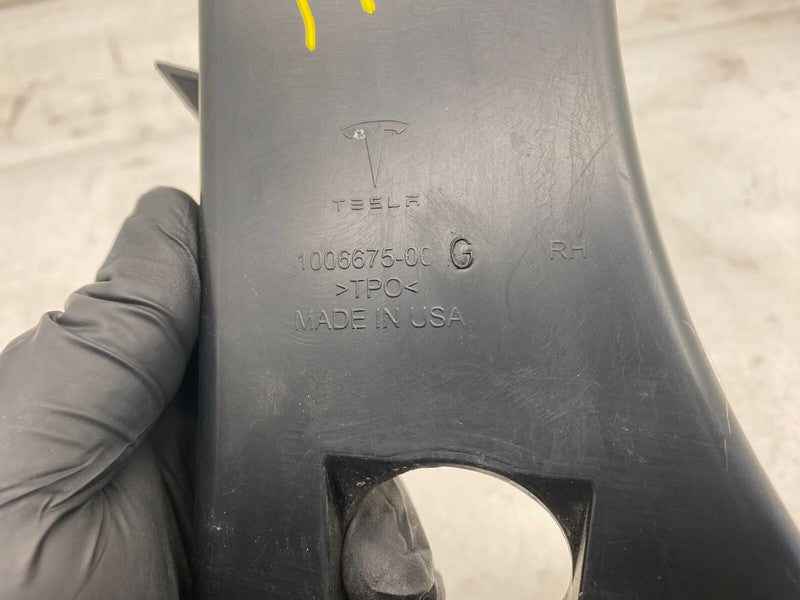 100667500G ⭕ 12-15  Tesla Model S Rear Side Boot Trunk Trim Cover Panel Right 1006675-00-G