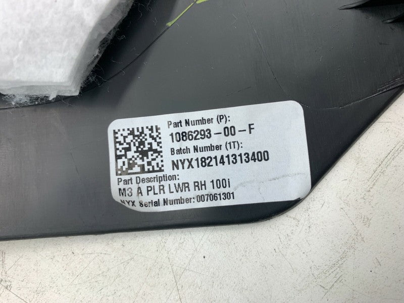 1086293-00-F ⭕ 17-22 Model 3 Passenger Side Lower A-Pillar Sill Trim Panel Right 1086293-00-F