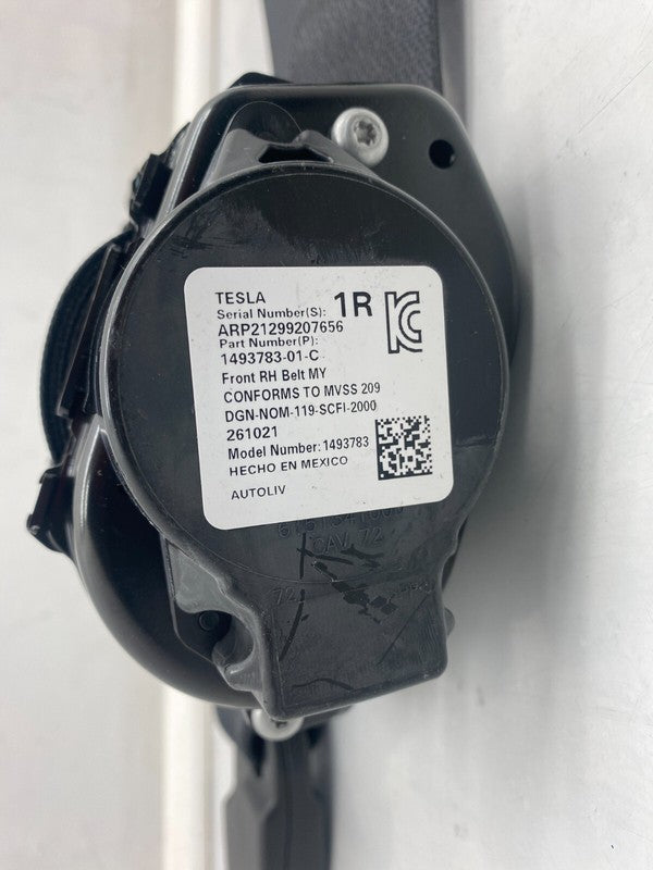 ⭕ 2020-2024 Tesla Model Y Front Right 1st Row Seat Belt & Retractor 14