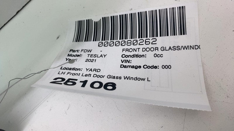 E9 43R-014955 ⭕ 2020-2021 Tesla Model Y Front Driver Side Door Window Glass Left (Single Pane)