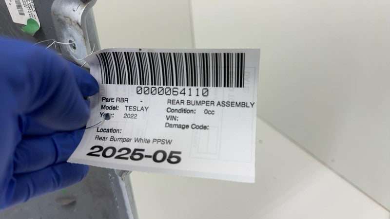 ⭕ 2020-2024 Tesla Model Y MY Rear Bumper Cover w/ Sensor Holes OEM White - PPSW