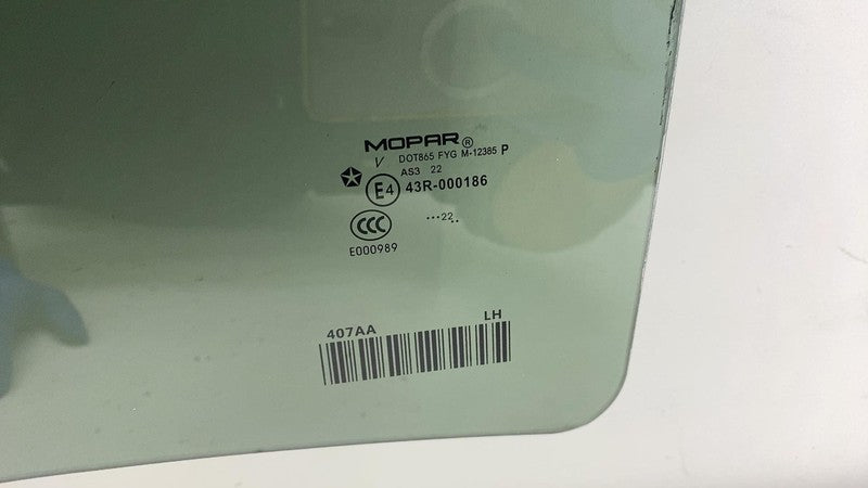 E4 43R-000186 ⭕ 2021-2024 Chrysler Pacifica Rear Driver Side Door Window Glass Left 43R-000186