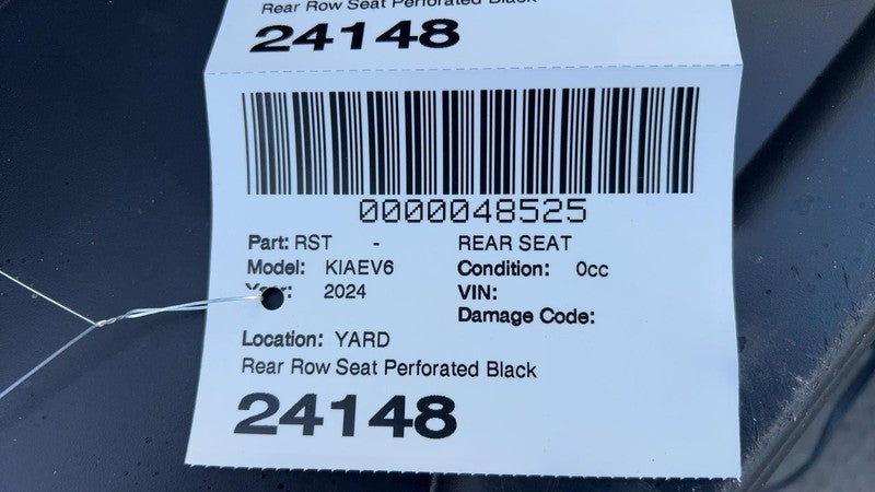 2022-2024 Kia EV6 Rear Left & Right 2nd Row Backseat Bench Seat Perforated Black