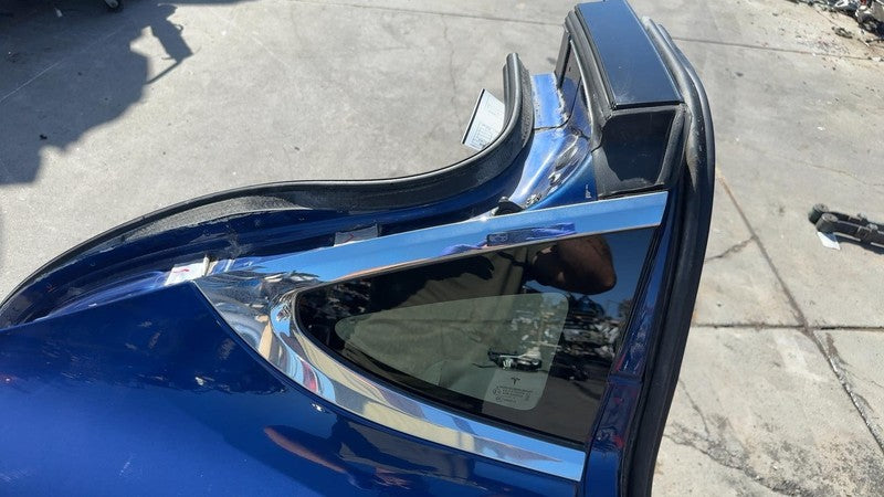 ⭕ 16-20 Tesla Model X Rear Quarter Fender Frame Panel Cut Out Right Blue - PPSB