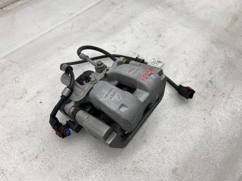 104462300H ⭕ 2017-2025 Tesla Model 3 Rear Left Caliper w/ Brake Line Hose BASE 1044623-00-H