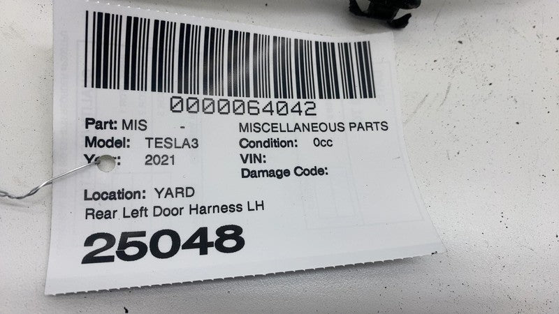 ⭕ 2021-2023 Tesla Model 3 Rear Left Door Wiring Harness Cable Wire 206