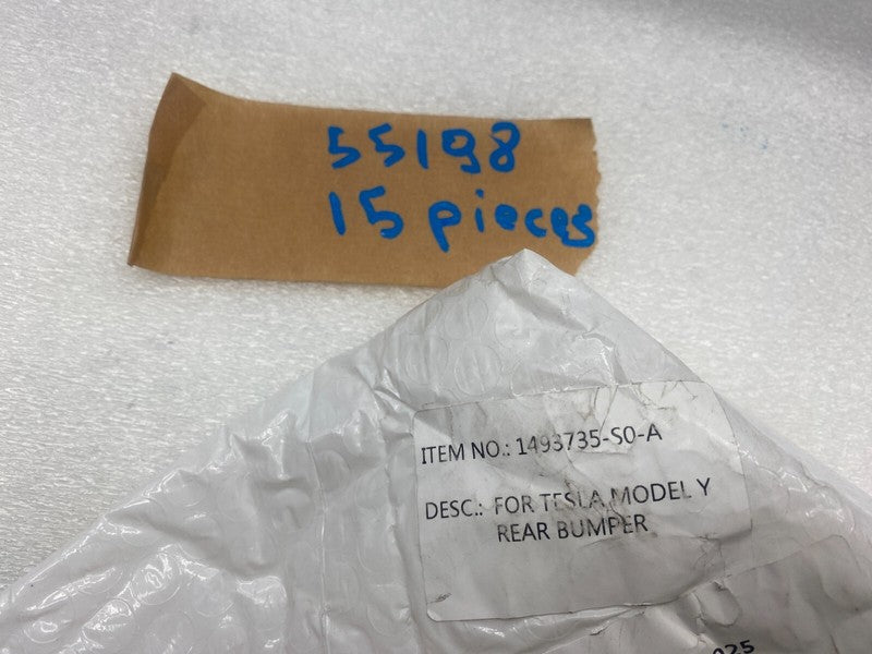 1493735 S0 A ⭕ 20-22 Model Y Rear Bumper Cover Panel w/ Park Sensor Hole (NEW) 1493735-S0-A