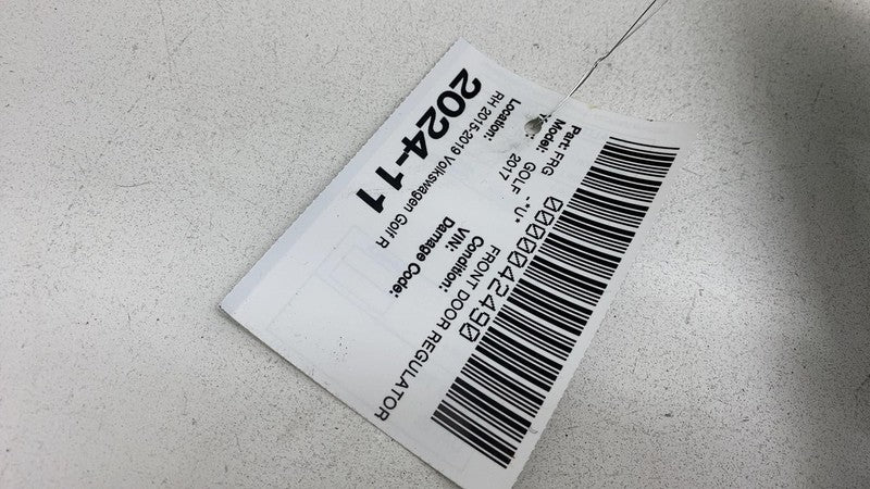 5G4 837 462 H ⭕ 2015-2019 Volkswagen Golf R Front Right Window Regulator w/ Motor 5G4837462H