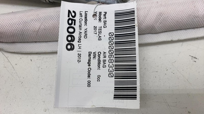 ⭕ 12-20 Tesla Model S Driver Side Roof Curtain Safety Airbag Left 1005