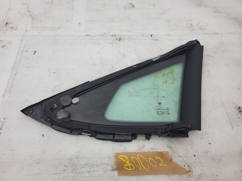 E6 43R-008010 ⭕ 2012-2020 Tesla Model S Rear Driver Side Quarter Fixed Glass Left LH Assembly