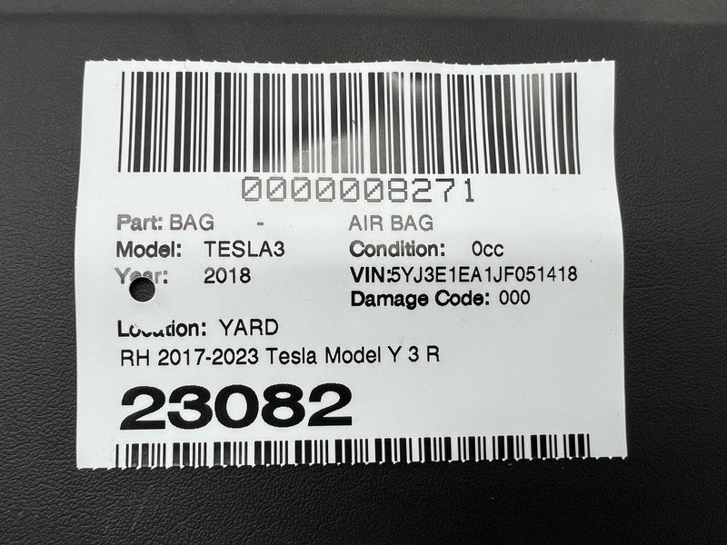 ⭕ 17-23 Tesla Model Y 3 Right Knee Airbag Passenger Safety Module 1077
