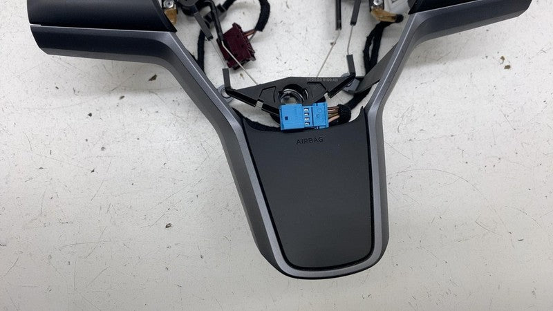 ⭕ 17-23 Model 3 M3 Steering Wheel Gray Bezel Trim W/ Control Switch 11