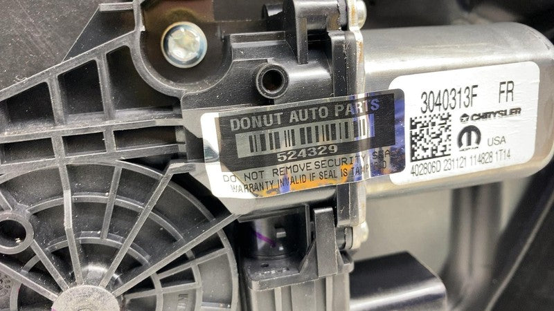 ⭕ 17-24 Chrysler Pacifica Front Passenger Door Window Regulator w/ Carrier Right