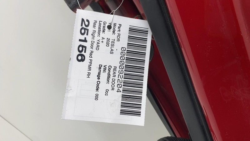 ⭕ 16-20 Model S Rear Passenger Door Shell Panel Right RH Red - PPMR 60