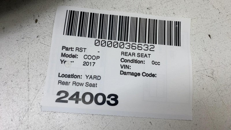 ⭕ 2015-2019 Mini Cooper S Rear Complete 2nd Row Seat Upper & Lower Cushion Black