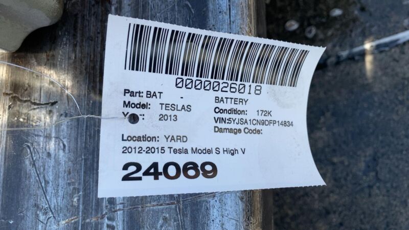 101411400B ⭕ 2012-2015 Tesla Model S High Voltage HV Battery Pack Module 85kWh 1014114-00-B