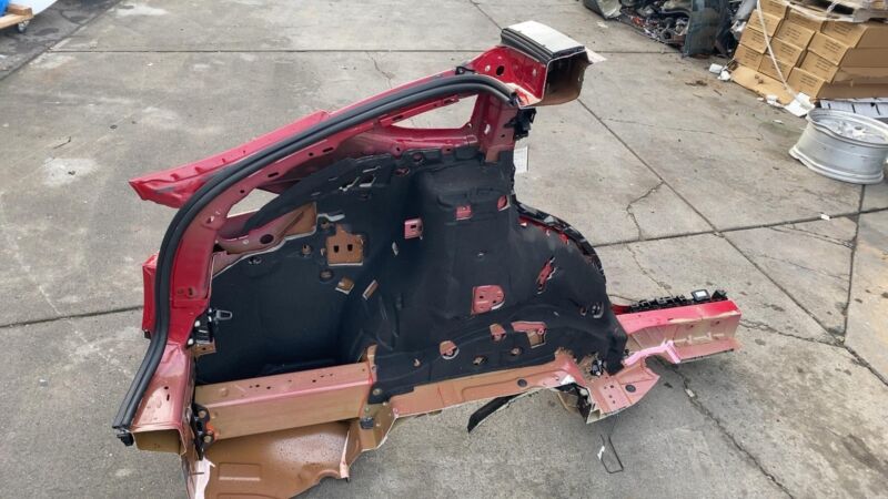 ⭕ 2021-2023 Tesla Model X Rear Driver Side Quarter Panel Cutout Left Red - PPMR